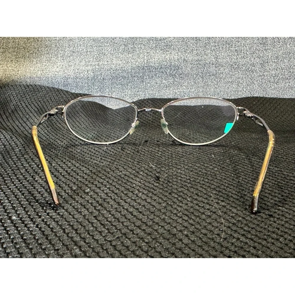 Vintage Elizabeth Arden EA-1016-1 Women Gunmetal Oval Eyeglasses Frame 52-17-130